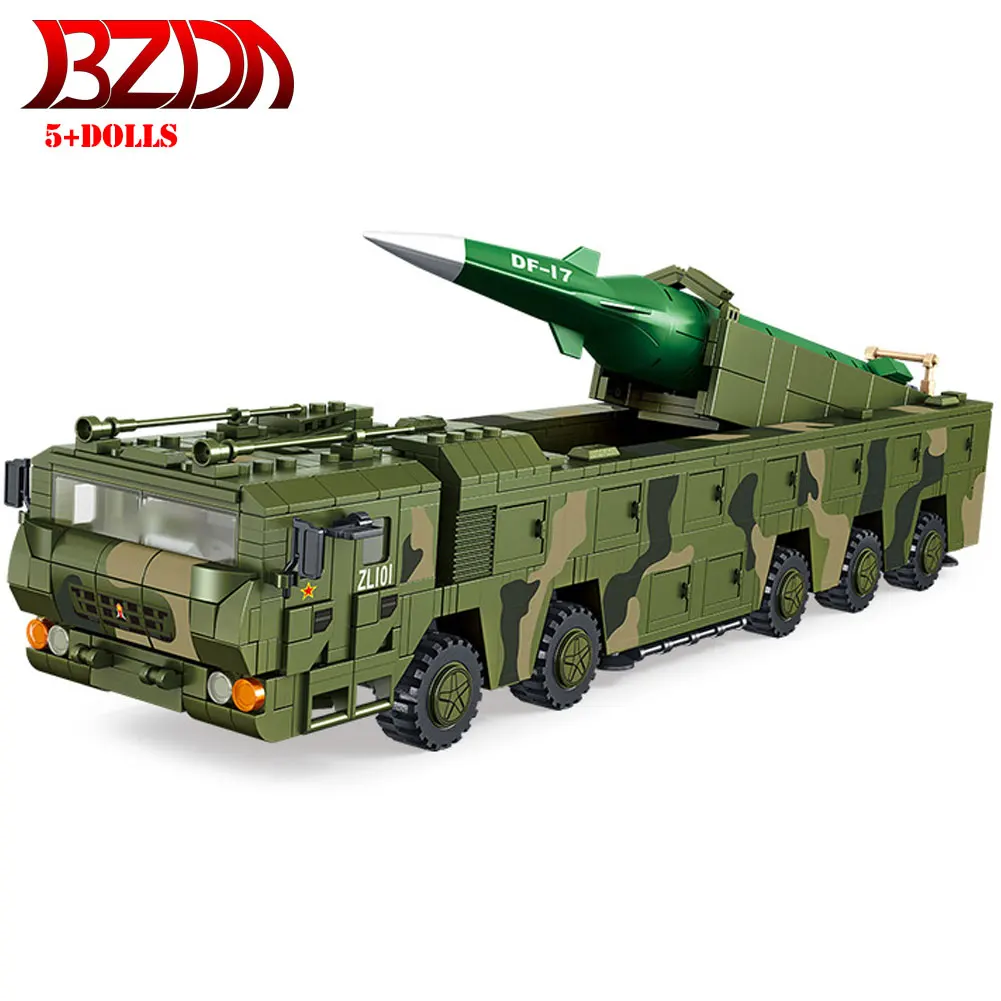 

BZDA Military Tank Building Block Technology Missile Boy Toy Figure Education Building Block City Brick Children's Toy Gift