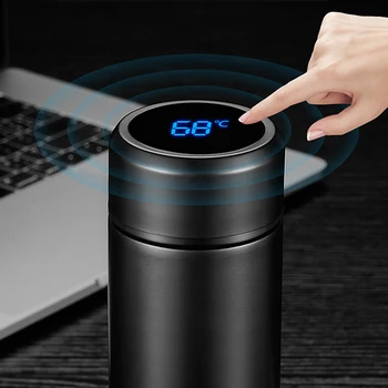 

Vacuum Flask Smart Kettle LCD Stainless Steel Touch Screen Display Temperature Vacuum Flask Water Bottle Keep Warm Office Cup