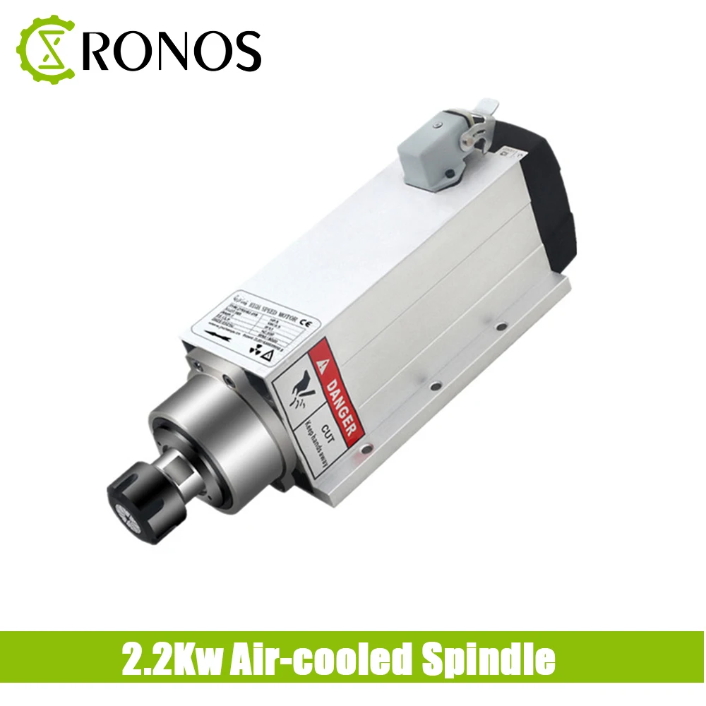 

2.2KW 220V CNC Spindle Motor Air Cooled Spindle Motor ER20 Collet Chuck Wood Router Machine Tools With 4 Bearings For Engraver