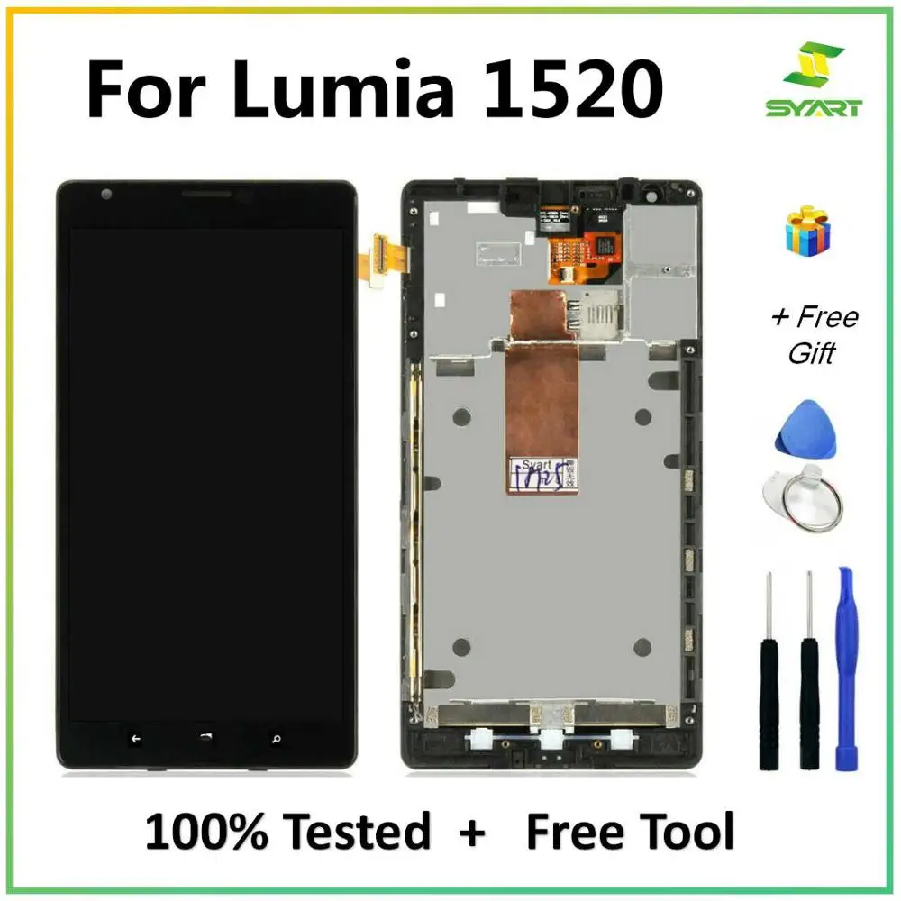 Для Nokia Lumia 1520 ЖК-дисплей с сенсорным экраном дигитайзер в сборе рамкой Pantalla для