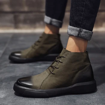 

Autumn And Winter Fashion Popular Comfort Warm Plus Velvet Plus Size Casual Shoes Male Martin Boots Male Botas Hombre