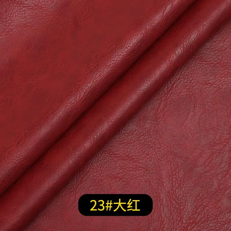 1 метр качество искусственная кожа ткань для дивана мягкая искусственная кожа ткань для облицовочные обои Синтетическая кожа обивка - Цвет: 23 red