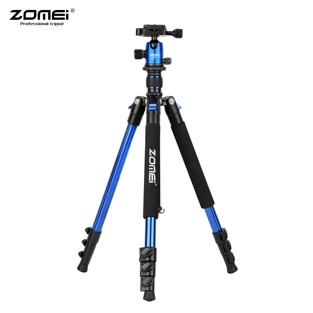 ZOMEI Q555 Профессиональный штатив для камеры 6" легкий алюминиевый Портативный штатив для путешествий с шаровой головкой быстросъемная пластина