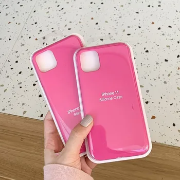

DCHZIUAN Pitaya pink liquid silicone Case For iPhone 11 pro XS Max X XS XR 6 6s 7 8 Plus case shockproof soft cover shell