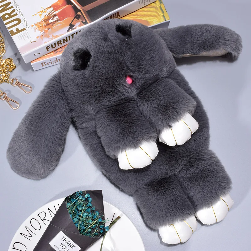

Fluffy Eyelash Rabbit Messenger Bag For Women Fashion Cute Girls Plush Faux Fur Bags Bunny Handbag Female Girlfiend Party Gift
