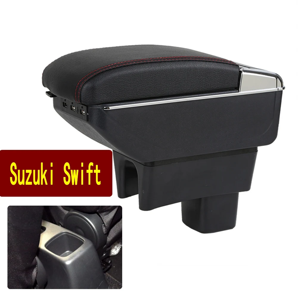 

Arm Rest Suzuki Swift DZire Armrest Box Center Console Central Store Content Storage with Cup Holder Ashtray USB Interface