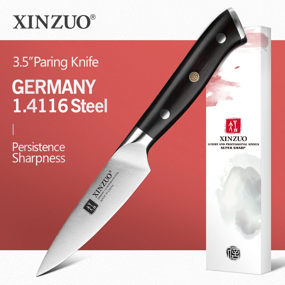 XINZUO 3 5 "дюймовый нож для очистки овощей немецкий 1 4116 кухонный из нержавеющей