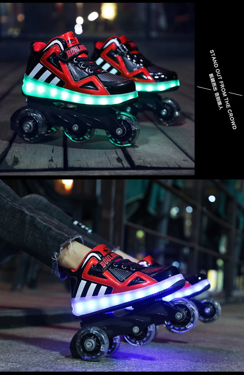 Heelys светильник на колесиках; обувь с роликовыми светодиодами; детская обувь для девочек и мальчиков; Светящиеся кроссовки; рождественские подарки