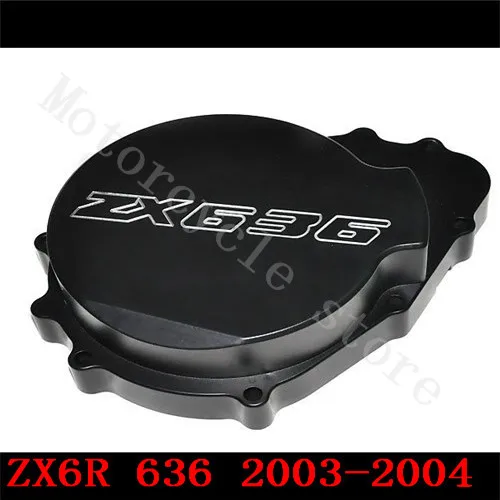 For Kawasaki ZX6R ZX-6R ZX636 636 2003 2004 Motorcycle Engine Stator cover Black left side