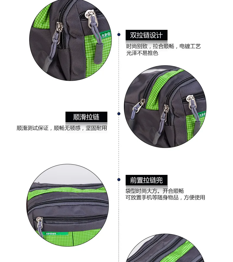 Wallet Factory Wholesale Running Mobile Phone Waterproof Waist Bag Nylon Outdoor Purse Men And Women Sports Waist Pack