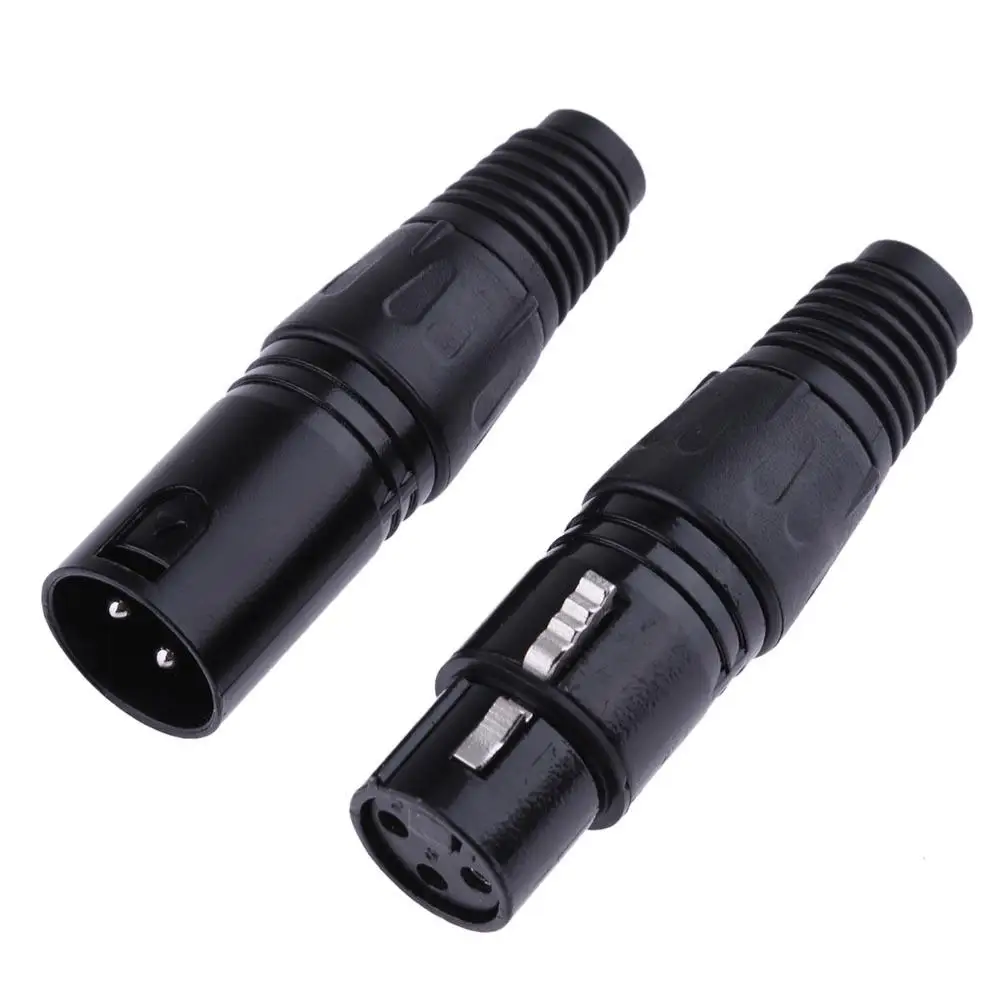 1 пара 2 шт. XLR 3 контактный разъем Jack штекер аудио микрофон разъём Мужской