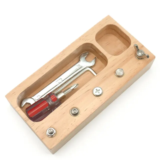 Wooden Montessori Screw Driver Board Basic Skills Bead Game Mentssori Educational Learning Toys for Child Birthday Gifts J2664Y 4
