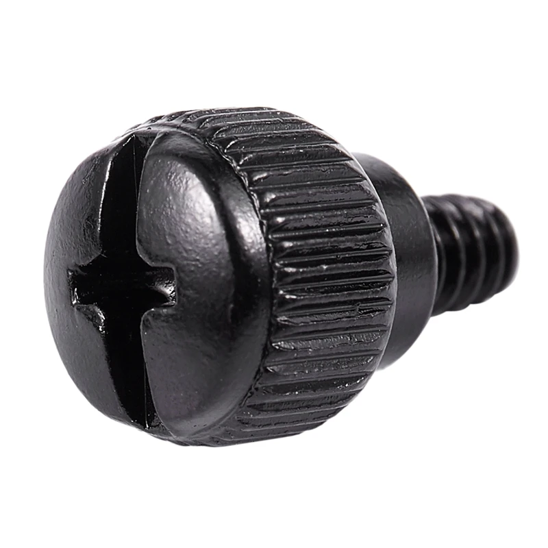 6# 32x6mm Desktop Computer PC Case Chassis Thumb Screws Black 100 Pcs