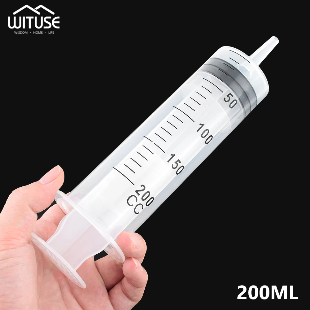 

200ml Big Home Large Hydroponics Cat Dog Tools Plastic Reusable Syringe Measuring Feeding Acc Health Wholesale Nutrient Sterile