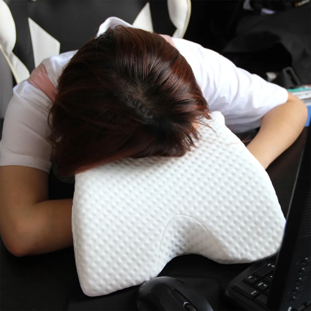 Изогнутая подушка для сна из пены с эффектом памяти, защита рук от давления, защита шеи и мертвых рук, пара подушек, Офисная подушка для рук