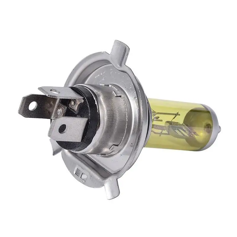 Высокое качество, комплект из 2 предметов H4 12V 60/55W Желтый Галогенные лампы Основание лампы Яркий Сталь автомобиля Стекло 3000 К авто светильник тумана ксенона нержавеющей ла Q1P1