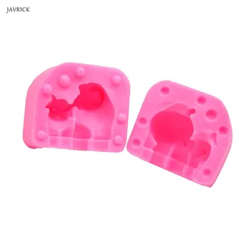 

Fondant Cake DIY Baking Decor Mother and Child Elephant Stereo Molds Chocolate Clay Handmade Soap Making Silicone Mould