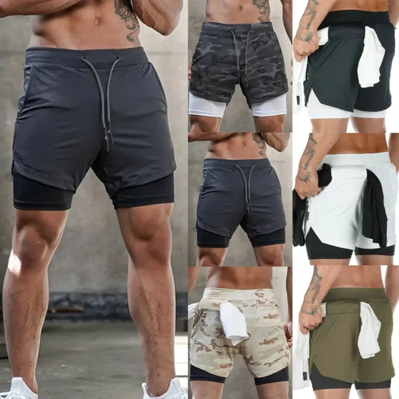 

Mens 2020 New Swimming Shorts Jogging Running Gym Sports Breathable Fitness Exercise Surfing Beach Shorts