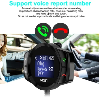 

Onever Dual USB Port Bluetooth FM Transmitter Car MP3 Player Modulator Handsfree Car Kit Fast Charger Adapter for iPhone X