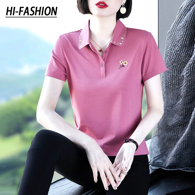 Polos de alta calidad para camisas informales de algodón Za de manga corta, Tops ajustados para mujer 2021 - AliExpress Ropa de mujer