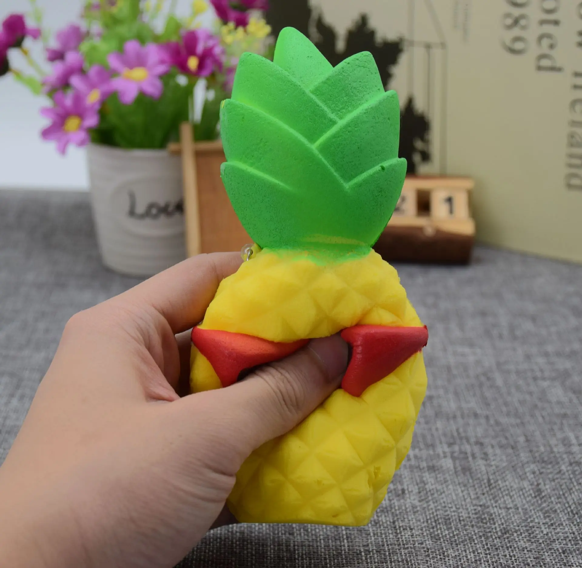 Pu мягкие игрушки мягкие модели крутые очки ананас мультфильм украшения детская игрушка