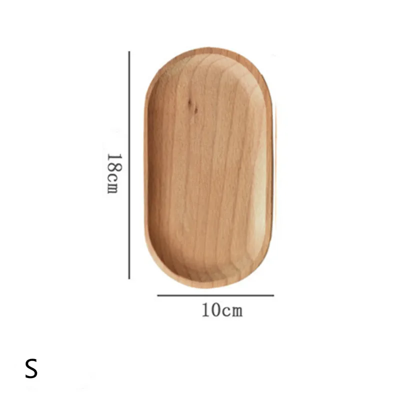 Простые Стильные 2 размера овальные десертные тарелки для торта буковая тарелка