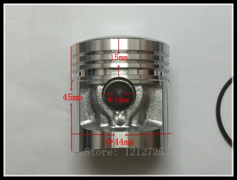 2 шт. поршень для мотоцикла CB125T CM125 поршневое кольцо Диаметр поршня 44 мм поршневой штифт 44 мм 2 Цилиндра
