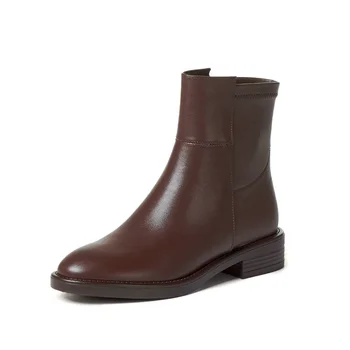 

SKLFGXZY New style Genuine leather Fashion boots Female boots Women's boots black cowhide Women's shoes Size 34-40