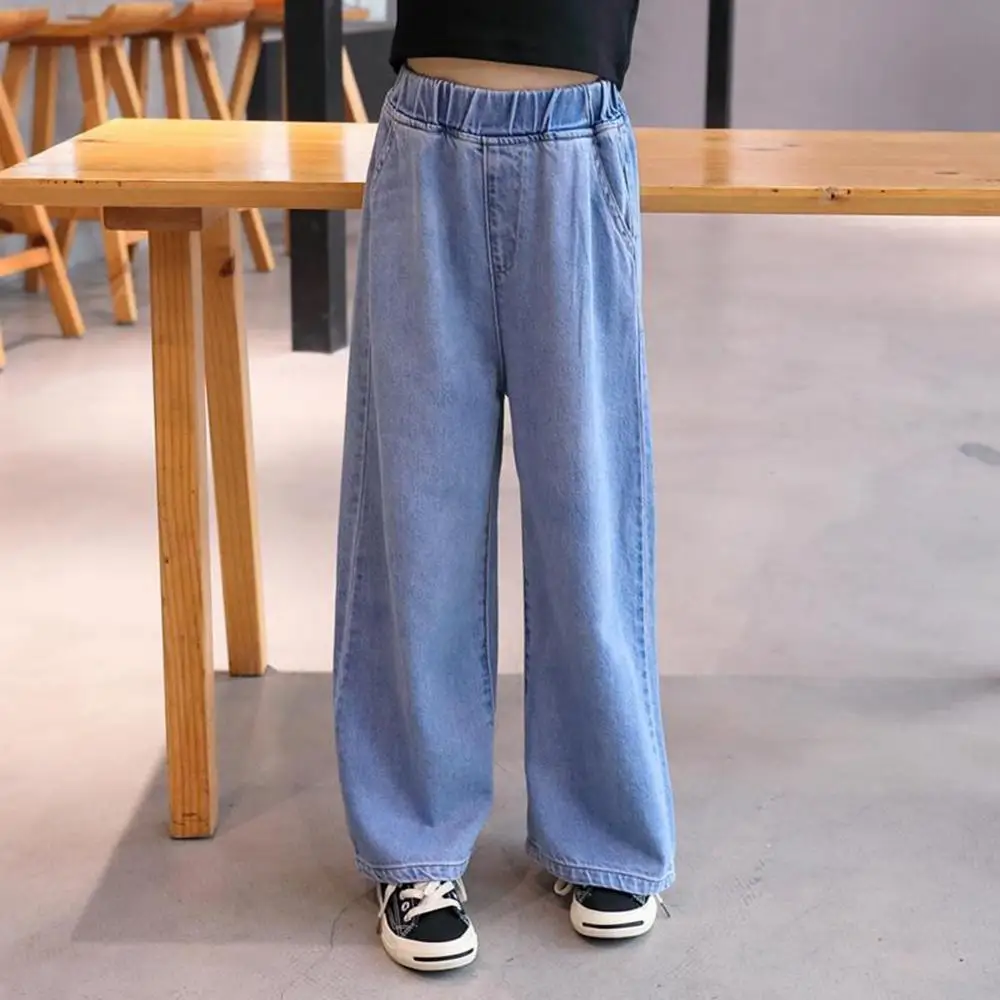 Soft Comfrot Denim Pants For Girls Wide 