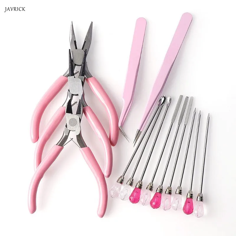 

8Pcs Silicone Resin Tools Set Stirring Needle Spoon Plier Tweezer Jewelry Making Accessories