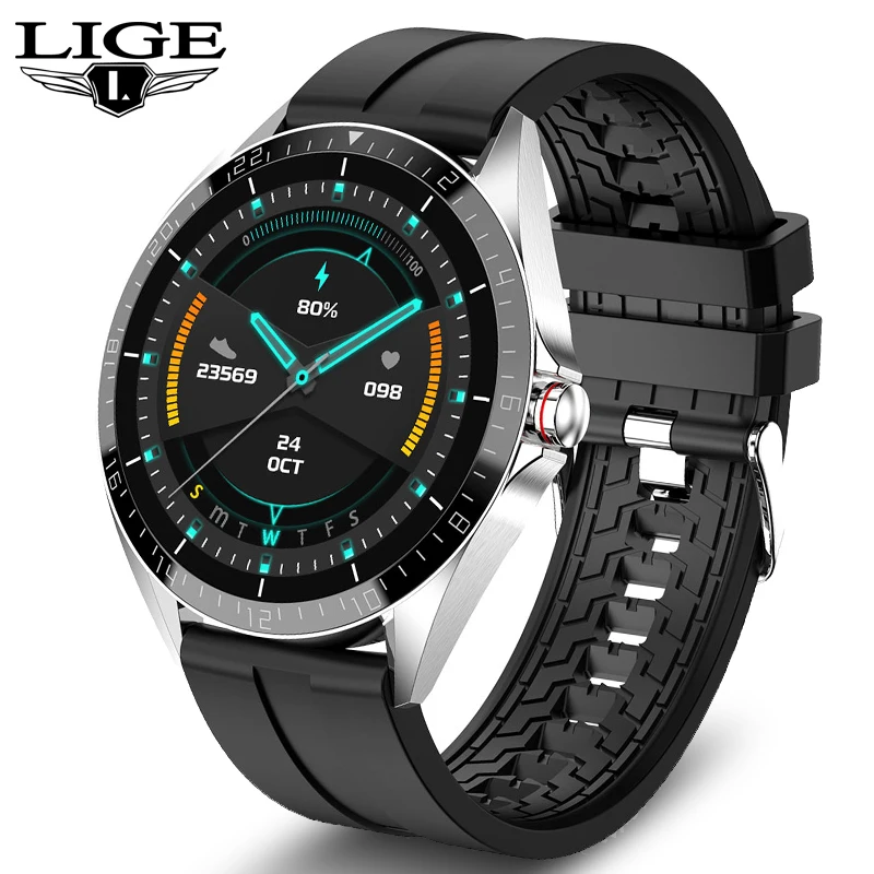

LIGE luxurious Business Sports smart watch Men Full-screen touch operation For iPhone Heart rate Fashion health smartwatch Women