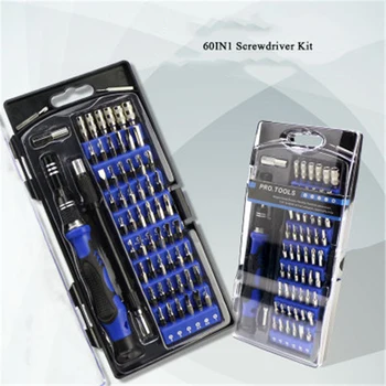 

Precision Screwdriver Set 60In 1 CR-V Screwdriver Bit Magnetic Torx Hex Screw Driver Bit Electronic Repair Tool Kit herramientas
