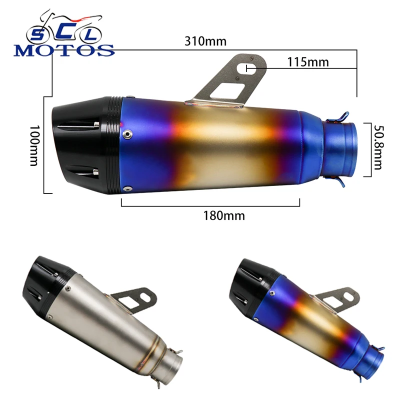 Scl moto s-moto rcycle выхлопная труба глушитель труба Escape moto slip on для Benelli TRK 502 для Honda MSX125 CB650F для Suzuki gsr600