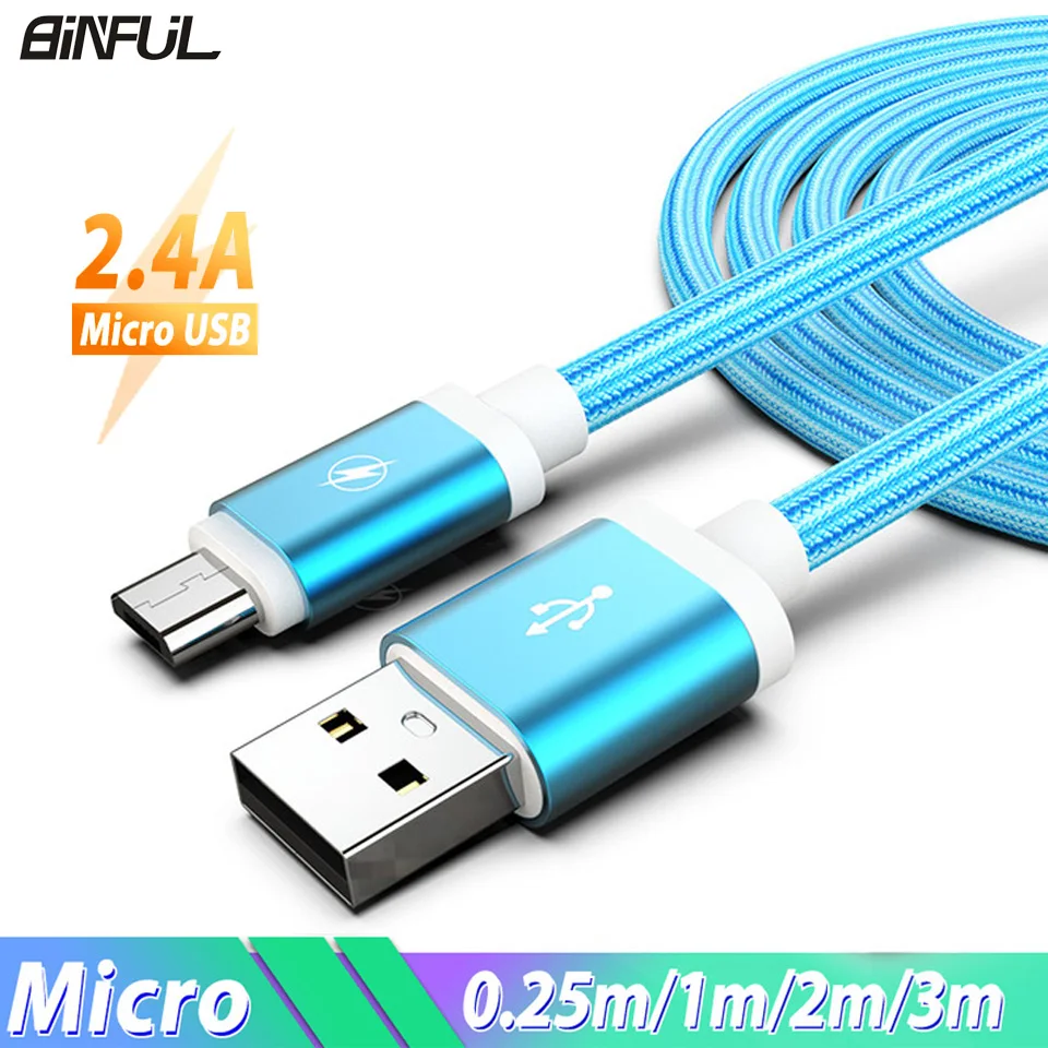 1/2/3 м Микро usb-кабель телефон Android Зарядное устройство кабель для зарядки Micro USB зарядка через usb провод шнур для Xiaomi Redmi 5 Plus, 8, 7, 6 6A S2