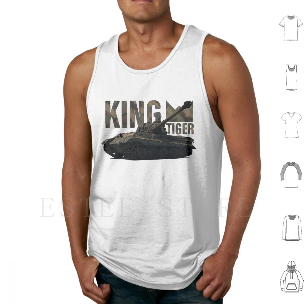 King Tiger 2 Canotte Canotte Gilet Cotton King Tiger Tank 2 King Tiger Ww2 German Tank Panzer Heavy Tigerb War World Thunder