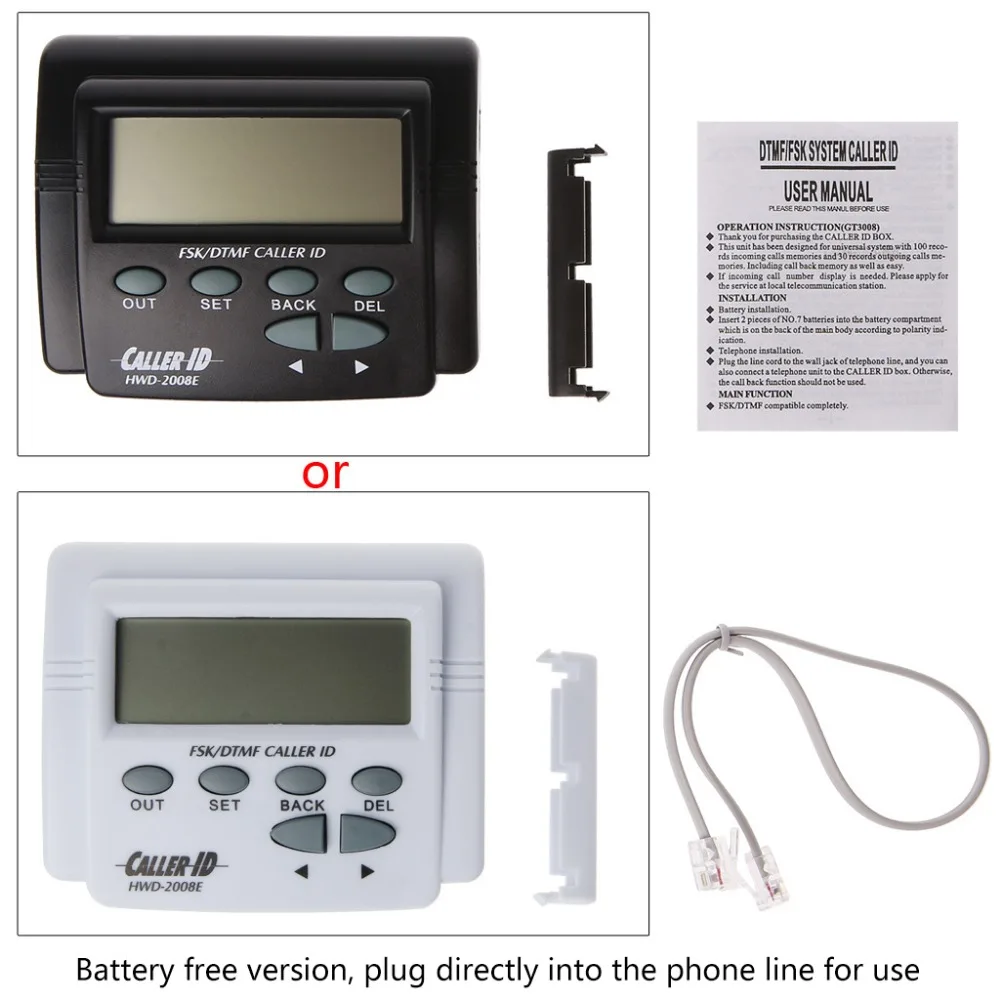 

Dual Signal FSK/DTMF Telephone Call Box Caller ID Mobile Phone LCD Display Caller ID Box M23 dropshipping