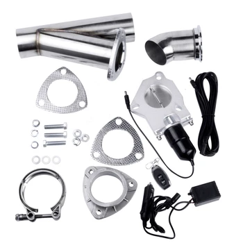 

Espeeder 3' Stainless Steel Electric Exhaust Cutout Kit Cut Out Catback Down Pipe Kit With Remote Control