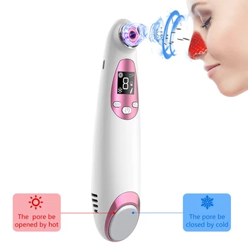 

Blackhead Remover Vacuum Suction Machine Electric Facial Pore Cleaner Black Dots Tag Pimple Removal Hot Cold Face Skin Care Tool