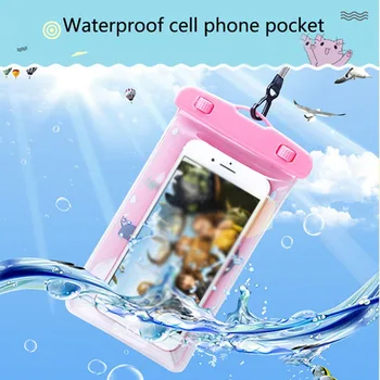 

Children Swimming Storage Bag Protect Phone Transparent Tight Sealing Waterproof Bag Cartoon Pattern Swimming Pool sac plage