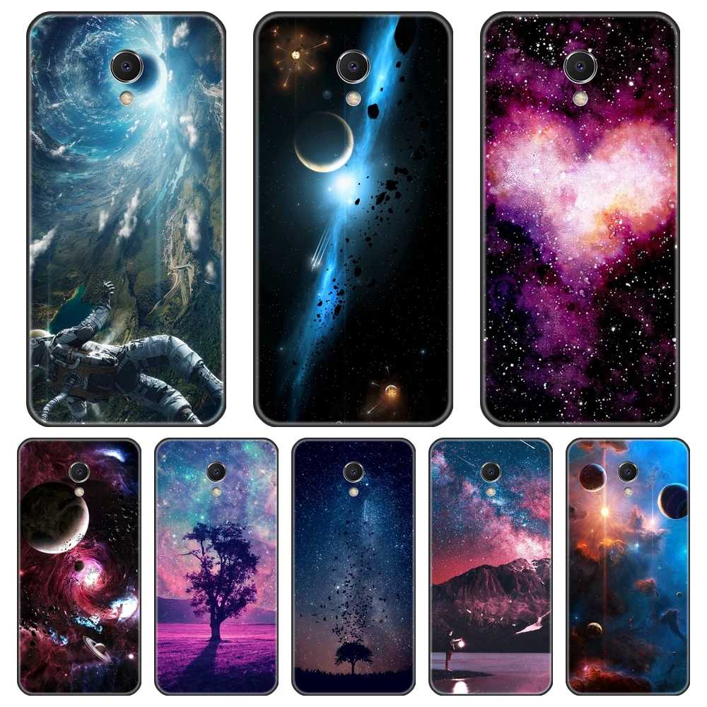 Soft TPU Case For Meizu M2 M3 M3S M5 M5C M5S M6 M6S M6T Black Star Space Silicone Phone Cases For Meizu M6 M5 M3 M2 Note Cover