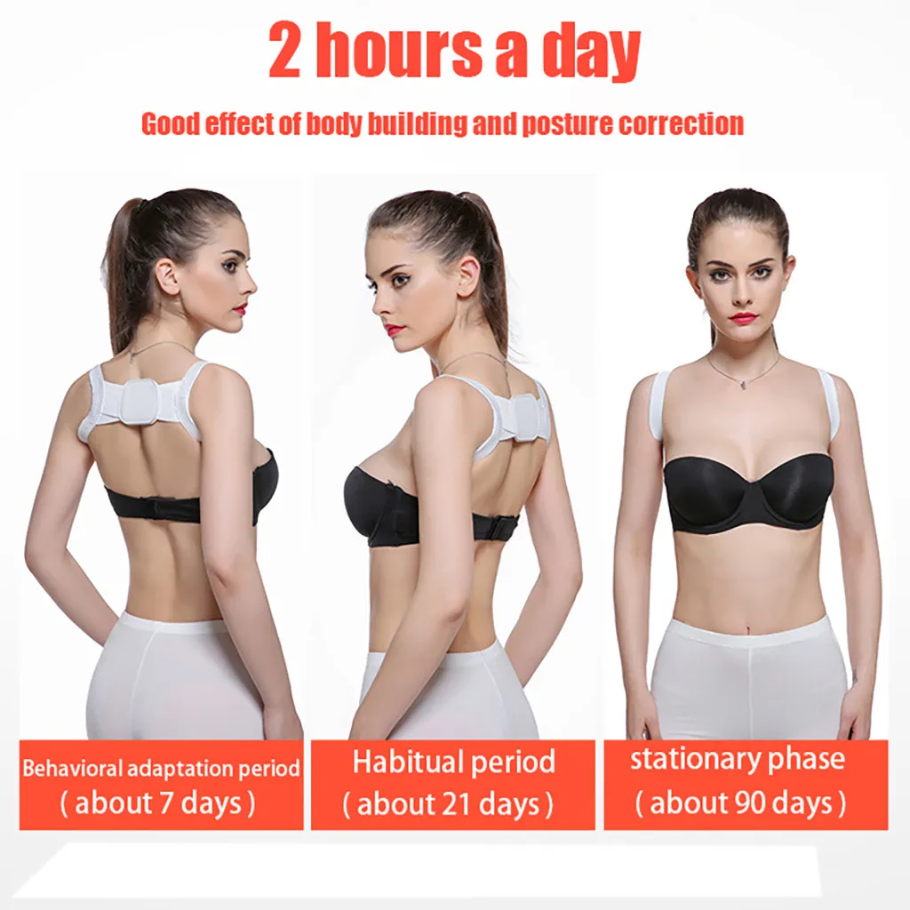 gold waist belt Stylish Bar New Brace Support Elastic Force Belt Back Posture Corrector Clavicle Spine Back Shoulder Lumbar Posture Correction cute belts