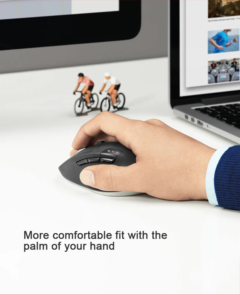 Беспроводная Mousewith-2-4G с несколькими устройствами logitech M720 Triathalon-Беспроводная Optical-Trackball-Ergonomic-Mouse-Gamer-for-Windos-10-8