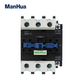 

Manhua LC1-D40 3P+No+Nc 40A AC Modular Dc Coil Contactor For Motot Protection Electrical Magnetic Contactor