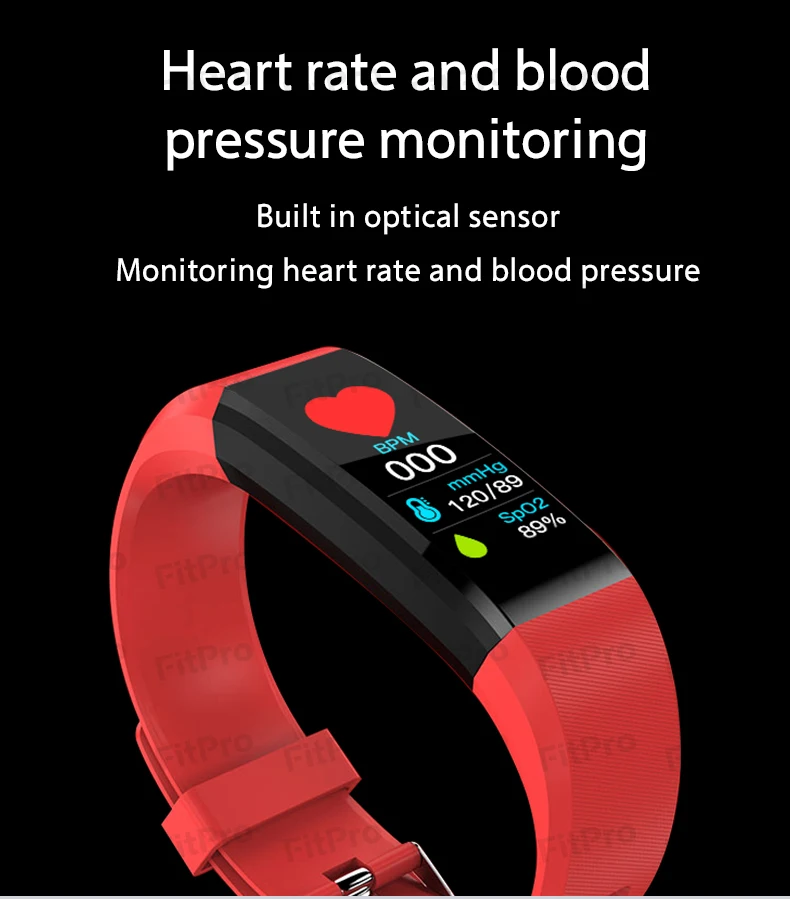 Смарт часы BingoFit 115Pro с браслетом для отслеживания активности смарт IOS и Android ухода