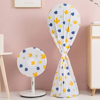 

Standing Electric Fan Cover Guard Waterproof Dustproof Flower Printed Electric Fan Mesh Shield Protector Case Storage Bag