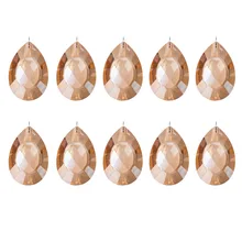 H& D 76 мм хрустальная люстра части призмы упаковка из 10 окна Висячие Suncatcher призмы домашний Декор(Подсолнух, Шампань