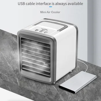 

Portable Mini Air Cooler Fan USB Electric Summer Air Conditioner Fan Personal Space Cooler Air Cooling Fan For Home Office 2