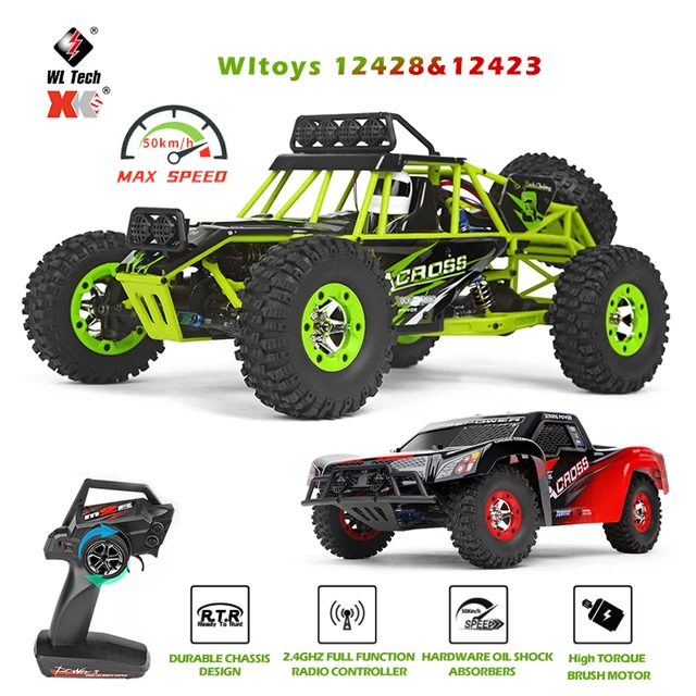 Wltoys 12427 12428 12423 50Km/h High Speed RC Car 1/12 Scale 2.4G 4WD