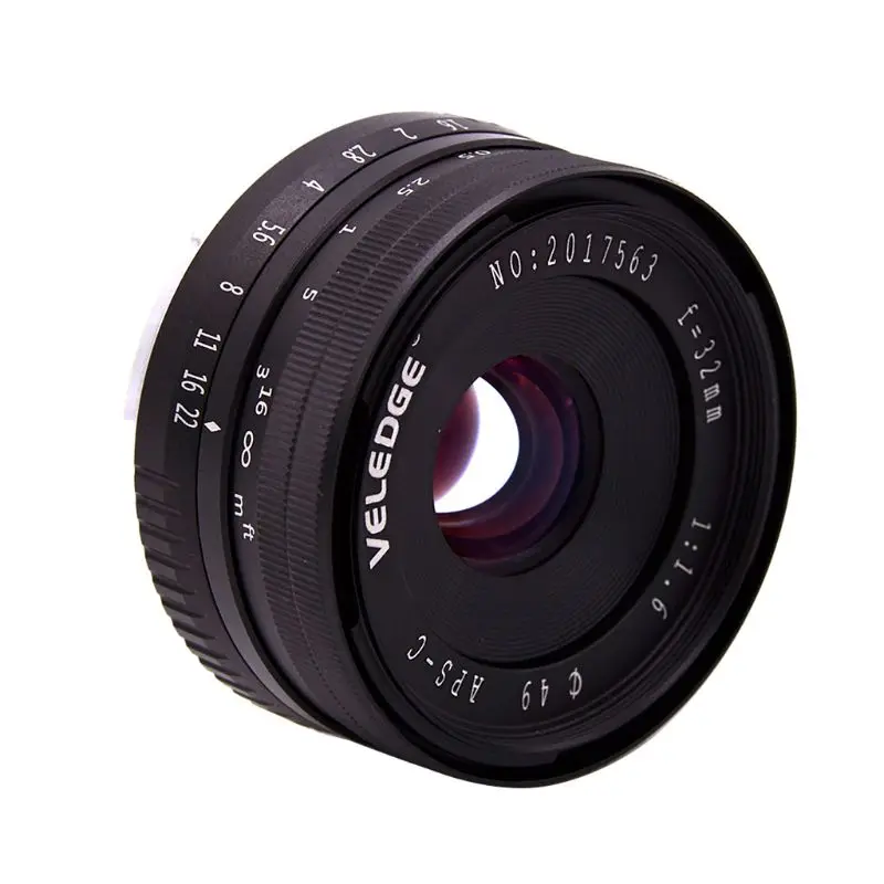 Высокая диафрагма 32 мм F/1,6 ручной фокус Prime объектив для sony E-Mount APS-C беззеркальная камера для sony A7III/A9/NEX 3/3N/5/NEX