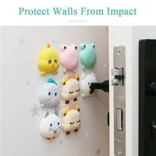 Резиновый домашний дверной протектор для задней стенки дверной ручки Спаситель краш-Накладка защита стопор бесшумный глушитель дверные Крылья настенные протекторы@ 5